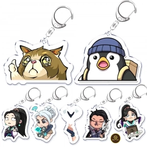 Móc Khoá Cute Game Valorant Acrylic Keychain Ett Sova Cypher Man Key Chain Phụ Kiện Trang Trí Túi Xách Balo_mica Hoàng