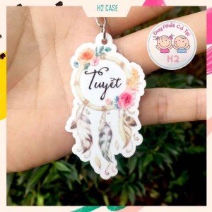 Móc Khóa Dreamcatcher Quà Tặng In Tên Theo Yêu Cầu, Nhận Đơn Từ 1 Móc, Miễn Phí Thiết Kế 1