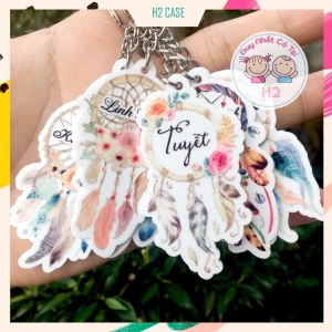 Móc Khóa Dreamcatcher Quà Tặng In Tên Theo Yêu Cầu, Nhận Đơn Từ 1 Móc, Miễn Phí Thiết Kế