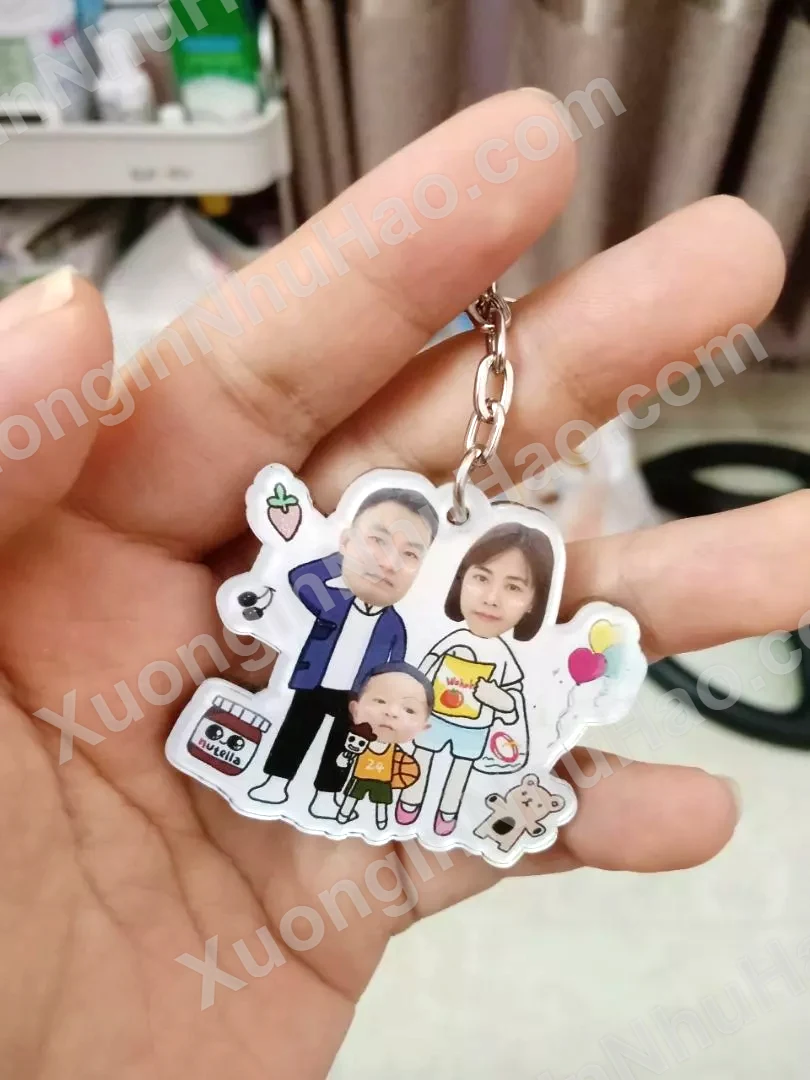Móc Khóa Ghép Mặt Chipi Dễ Thương Cho Bé Gia Đình - In 2 Mặt 9 Móc Khóa Ghép Mặt Chipi Dễ Thương Cho Bé Gia Đình - In 2 Mặt 8