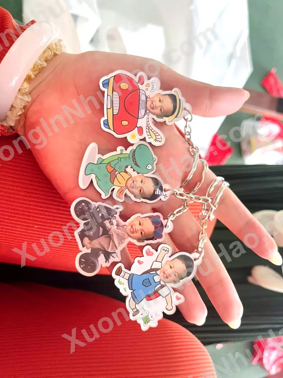 Móc Khóa Ghép Mặt Chipi Dễ Thương Cho Bé Gia Đình - In 2 Mặt 1 Móc Khóa Ghép Mặt Chipi Dễ Thương Cho Bé Gia Đình - In 2 Mặt