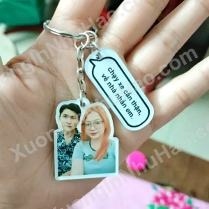 Móc Khoá Ghi Lời Nhắn Theo Yêu Cầu Làm Quà Tặng