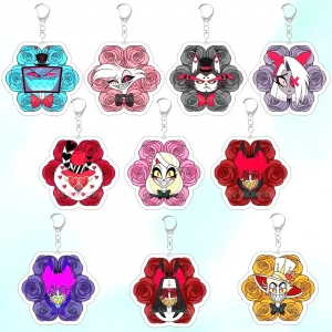 Móc Khoá Hazbin Hotel Gothic Dark Style Keychain 5cm