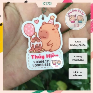 Móc Khoá In Capybara Kapipara Ghi Tên Theo Yêu Cầu 1