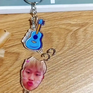 Móc Khoá Keychain Acrylic Dương Domic Charm 3 Mảnh Dopamine Ghita Hình Mặt Cute Anh Trai Say Hi 1