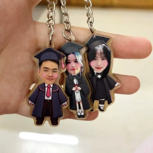Móc Khóa Keychain Đồ Cử Nhân Chibi Mẫu Tốt Nghiệp Nam Nữ Ghép Mặt Theo Yêu Cầu Quà Tặng Bạn Bè Học Sinh Sinh Viên