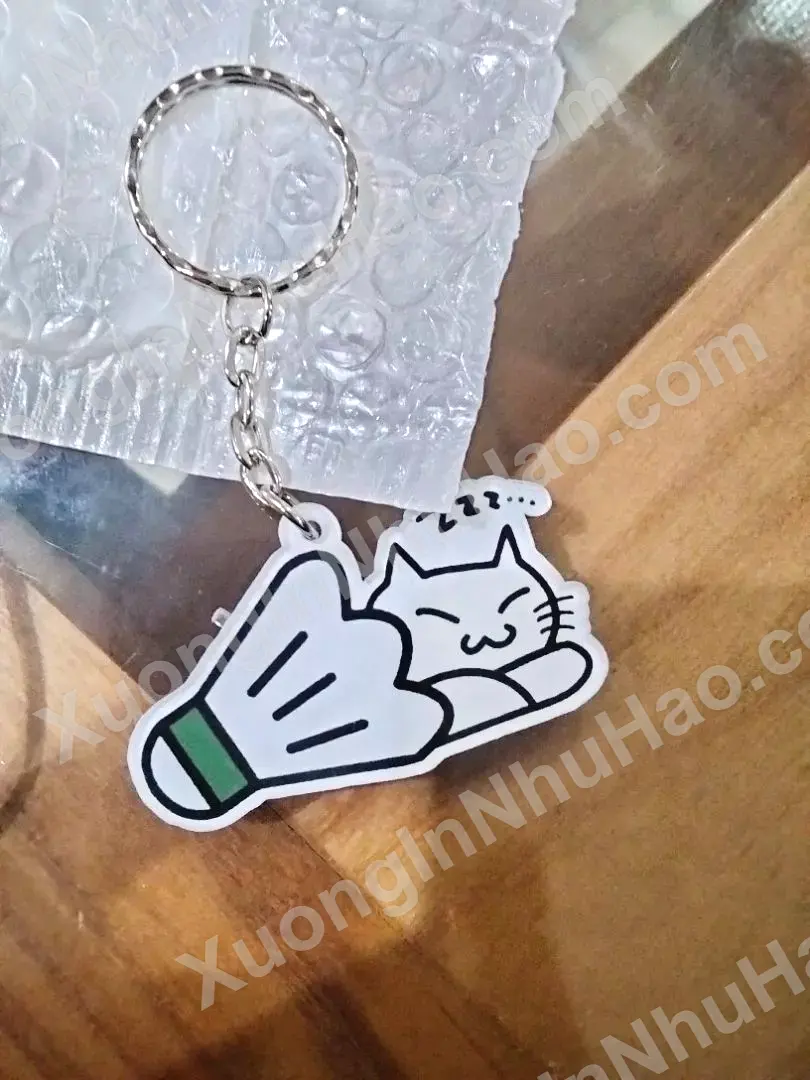 Móc Khóa Mèo Cầu Lông - Móc Chìa Khóa In Hình Mèo Chơi Cầu Lông 6 Móc Khóa Mèo Cầu Lông - Móc Chìa Khóa In Hình Mèo Chơi Cầu Lông 5