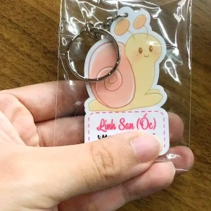Móc Khoá Mica 2 Mặt Ghi Tên Treo Balo Đi Học (in Theo Yêu Cầu ), Nhận Đơn Từ 1 Móc, Miễn Phí Thiết Kế 1
