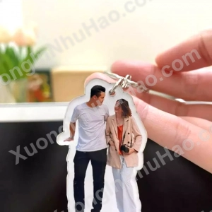 Móc Khóa Mica Cắt Theo Hình Người - Phụ Kiện Treo Balo Hoặc Chìa Khóa Siêu Dễ Thương