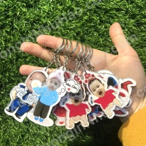 Móc Khóa Mica Chibi Bé Trai - Móc Khóa Làm Theo Yêu Cầu