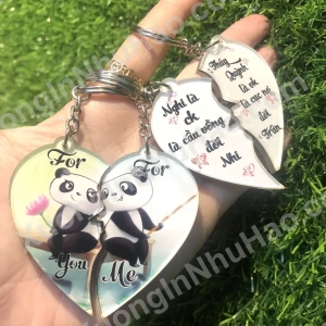 Móc Khóa Mica In Ảnh Theo Yêu Cầu - Móc Khóa Đôi Tình Yêu 1
