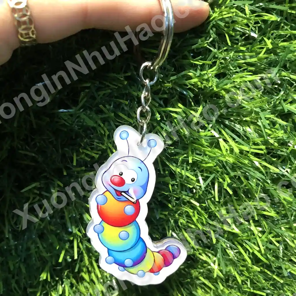 Móc Khóa Mica- Móc Khóa Cắt Hình Chú Sâu Cute - Thiết Kế Theo Yêu Cầu 3 Móc Khóa Mica- Móc Khóa Cắt Hình Chú Sâu Cute - Thiết Kế Theo Yêu Cầu 2