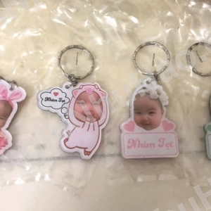 Móc Khóa Mica - Móc Khóa Ghép Chibi Dễ Thương Cho Bé, Nhận Đơn Từ 1 Móc, Thiết Kế Miễn Phí 1
