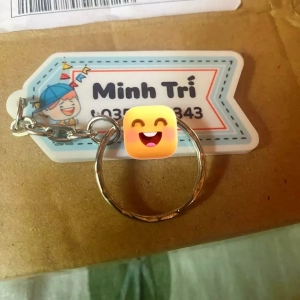 Móc Khóa Nametag Mica In Theo Yêu Cầu, Nhận Đơn Từ 1 Móc, Miễn Phí Thiết Kế 1
