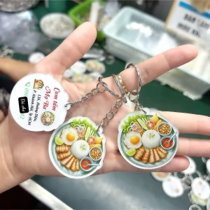Móc Khóa Quảng Bá Thương Hiệu 2 Mặt: In Logo Cửa Hàng & Hình Sản Phẩm Đặc Trưng 1