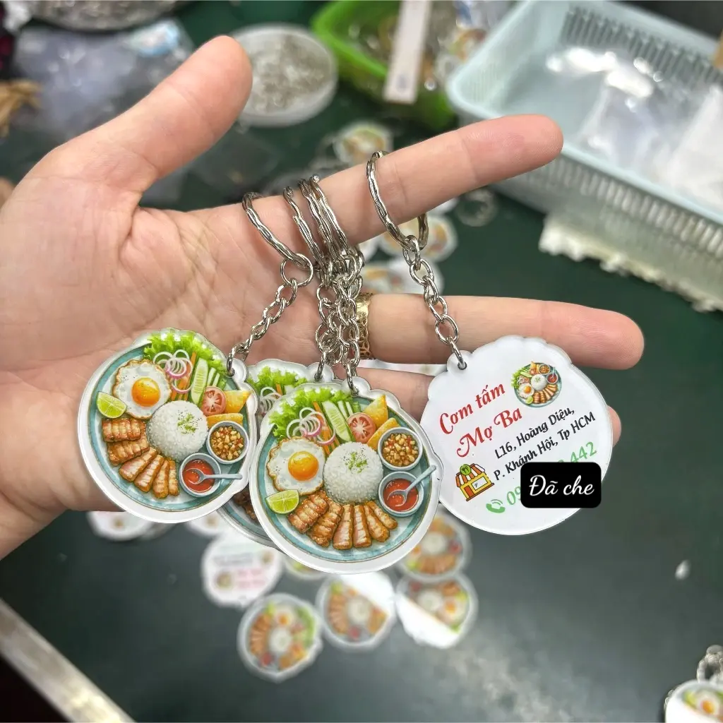 Móc Khóa Quảng Bá Thương Hiệu 2 Mặt: In Logo Cửa Hàng & Hình Sản Phẩm Đặc Trưng 5 Móc Khóa Quảng Bá Thương Hiệu 2 Mặt: In Logo Cửa Hàng & Hình Sản Phẩm Đặc Trưng 4