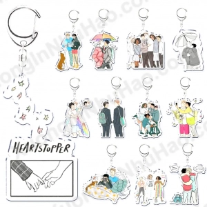 Móc Khóa Sweet Heartstopper Leaves Charlie Nick Keyring - Móc Khoá Mica Chất Lượng Cao - Móc Khoá Mica Anime