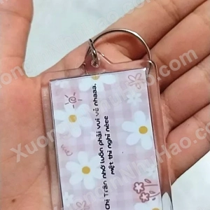 Móc Khoá Thông Điệp In 2 Mặt Theo Yêu Cầu, Móc Khoá In Ảnh Kèm Lời Nhắn 1