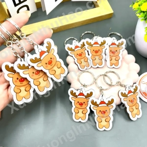 Móc Khóa Tuần Lộc, Móc Khóa Noel, Quà Tặng Noel Xinh Xắn, Nhận Đơn Từ 1 Móc, Miễn Phí Thiết Kế 1
