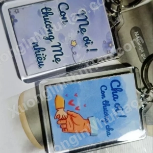 Quà Tặng 20/10, Móc Khoá Thông Điệp Thay Lời Tặng Bố Mẹ, Móc Khoá Gia Đình, Gửi Lời Yêu Thương Cha Mẹ, Tặng Mẹ Dị 1