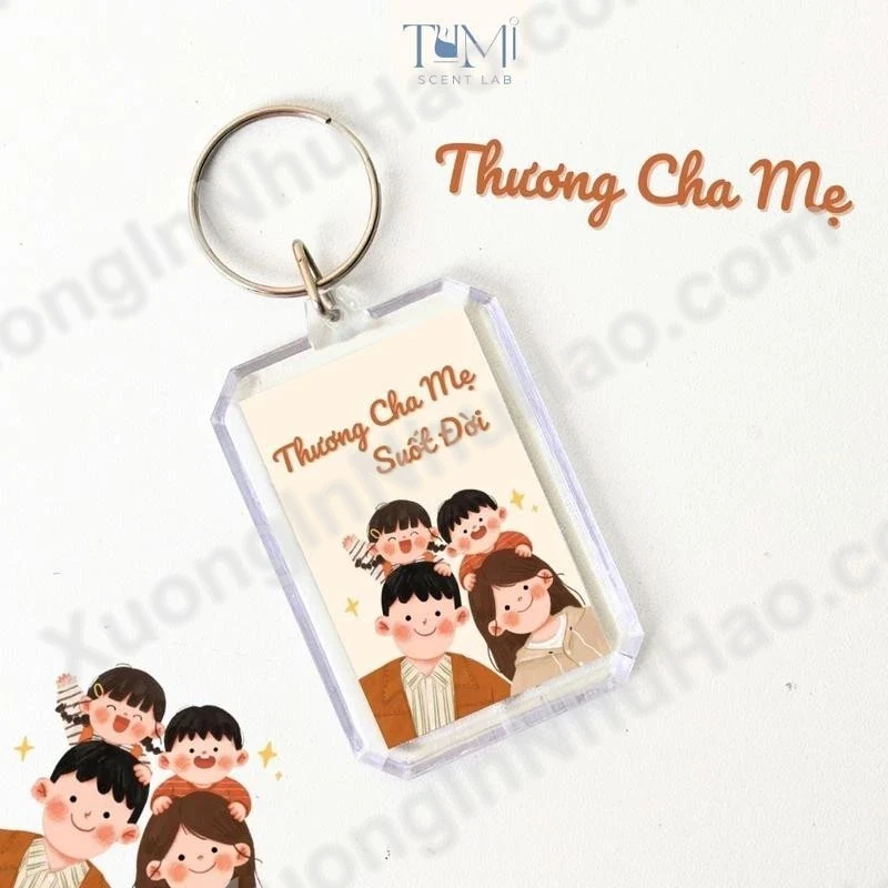 Quà Tặng 20/10, Móc Khoá Thông Điệp Thay Lời Tặng Bố Mẹ, Móc Khoá Gia Đình, Gửi Lời Yêu Thương Cha Mẹ, Tặng Mẹ Dị 3