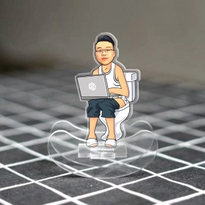 Standee Lắc Lư Lật Đật In Theo Yêu Cầu Chạy Deadline Đi Vệ Sinh Đáng Yêu Cho Bạn Bè, Người Yêu