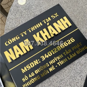 Bảng, biển công ty, biển hộ kinh doanh , số nổi, in UV Đẹp Hiện Đại tại Kích Thước 40x30, Số Nổi 8mm, Chữ Nổi 2mm, Chất Liệu Mica, Alu , Mực Uv, Làm Theo Yêu Cầu, Miễn Phí Thiết Kế Và Miễn Phí Vận Chuyển Tận Nhà