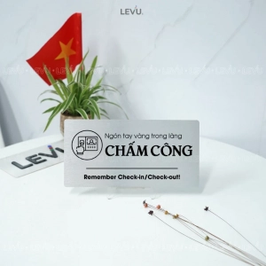 Bảng Chỉ Dẫn Khu Vực Chấm Công, Chất Liệu Nhôm Alu Bạc Xước ,tặng Kèm Keo Dán 2 Mặt 1