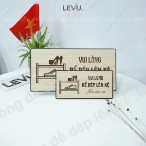 Bảng Chỉ Dẫn Vui Lòng Để Dép Lên Kệ ,tặng Kèm Keo Dán 2 Mặt 1