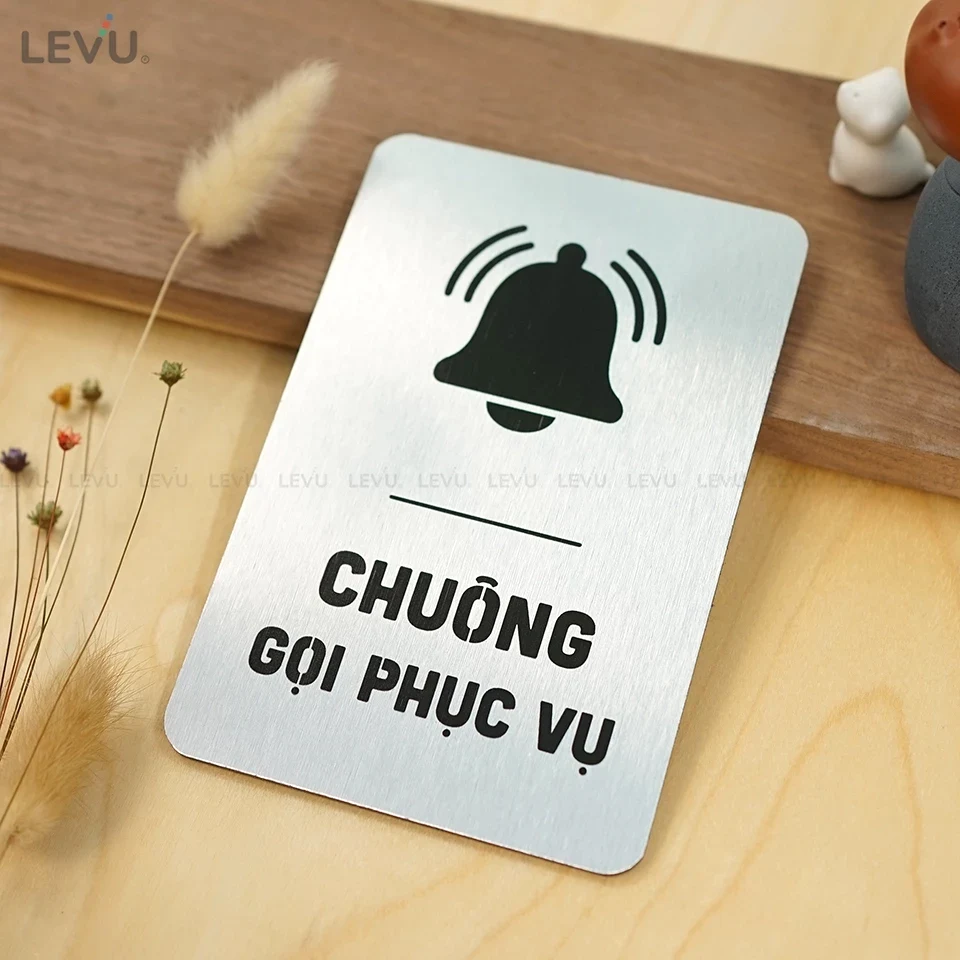Bảng Chuông Gọi Phục Vụ, Biển Chỉ Dẫn Chuông Gọi Nhân Viên Trang Trí Quán Có Sẵn Keo 12x18cm 3 Bảng Chuông Gọi Phục Vụ, Biển Chỉ Dẫn Chuông Gọi Nhân Viên Trang Trí Quán Có Sẵn Keo 12x18cm 2