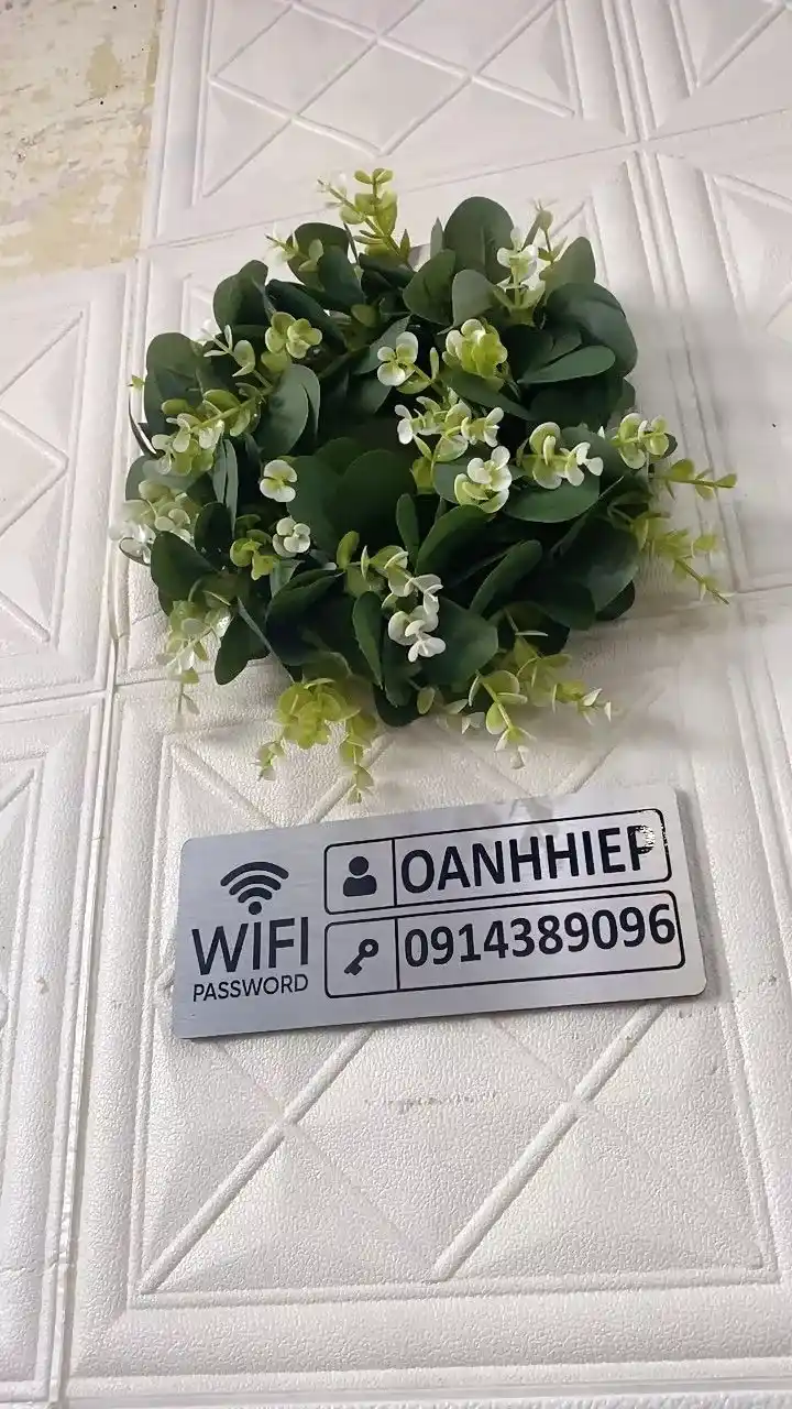 Bảng Decor Ghi Thông Tin Wifi Nhôm Alu In Uv Trang Trí Quán Có Sẵn Keo Dán Tường 12x24cm ,tặng Kèm Keo Dán 2 Mặt 7 Bảng Decor Ghi Thông Tin Wifi Nhôm Alu In Uv Trang Trí Quán Có Sẵn Keo Dán Tường 12x24cm ,tặng Kèm Keo Dán 2 Mặt 6