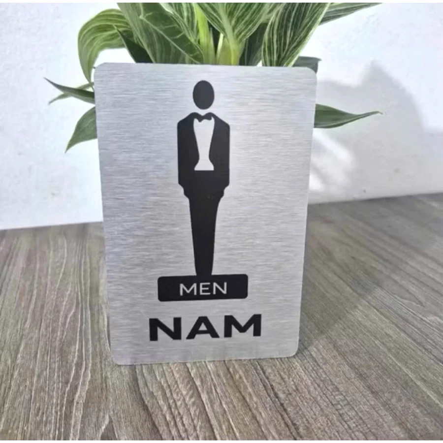 Bảng Decor Toilet, Biển WC, Bằng Nhôm Alu, Tặng Kèm Keo Dán 2 Mặt, Nhà Vệ Sinh, Restroom 7