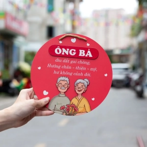 Bảng Gỗ 28x20cm Quy Tắc Hạnh Phúc - Trang Trí Gia Đình, Treo Phòng Khách, Phòng Ngủ 1