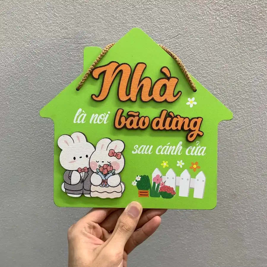 Bảng Gỗ 28x20cm Quy Tắc Hạnh Phúc - Trang Trí Gia Đình, Treo Phòng Khách, Phòng Ngủ 4 Bảng Gỗ 28x20cm Quy Tắc Hạnh Phúc - Trang Trí Gia Đình, Treo Phòng Khách, Phòng Ngủ 3