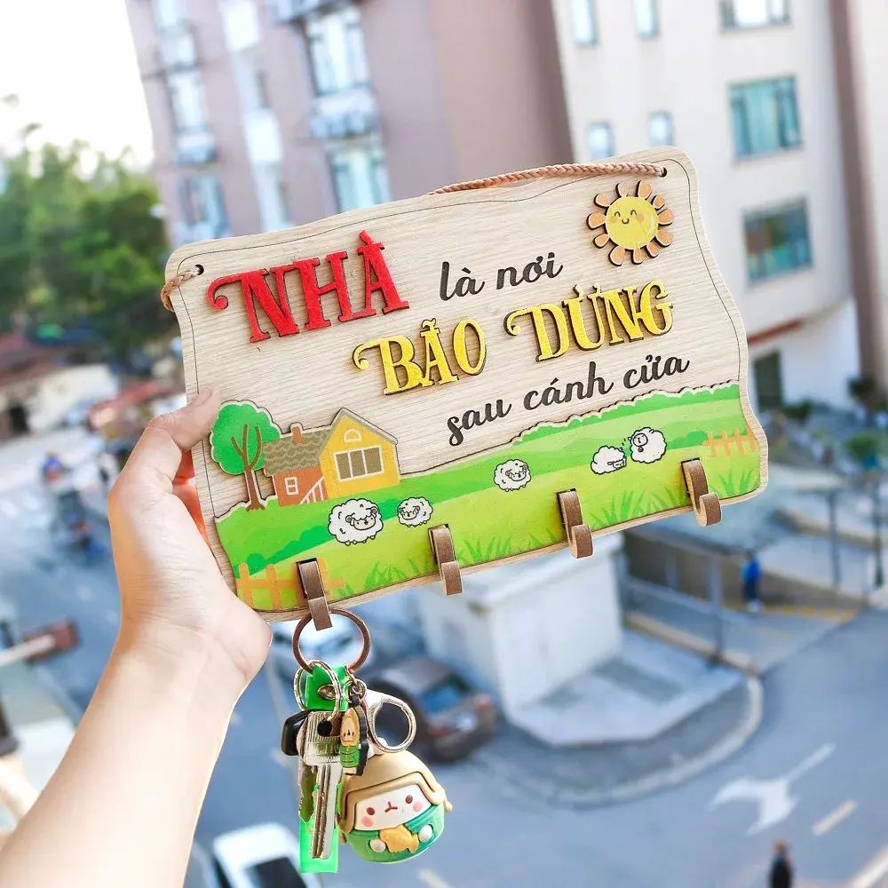 Bảng Gỗ Treo Chìa Khoá Decor Gia Đình Gỗ Trang Trí Phòng Ngủ, Phòng Khách, Phòng Bếp 4 Bảng Gỗ Treo Chìa Khoá Decor Gia Đình Gỗ Trang Trí Phòng Ngủ, Phòng Khách, Phòng Bếp 3