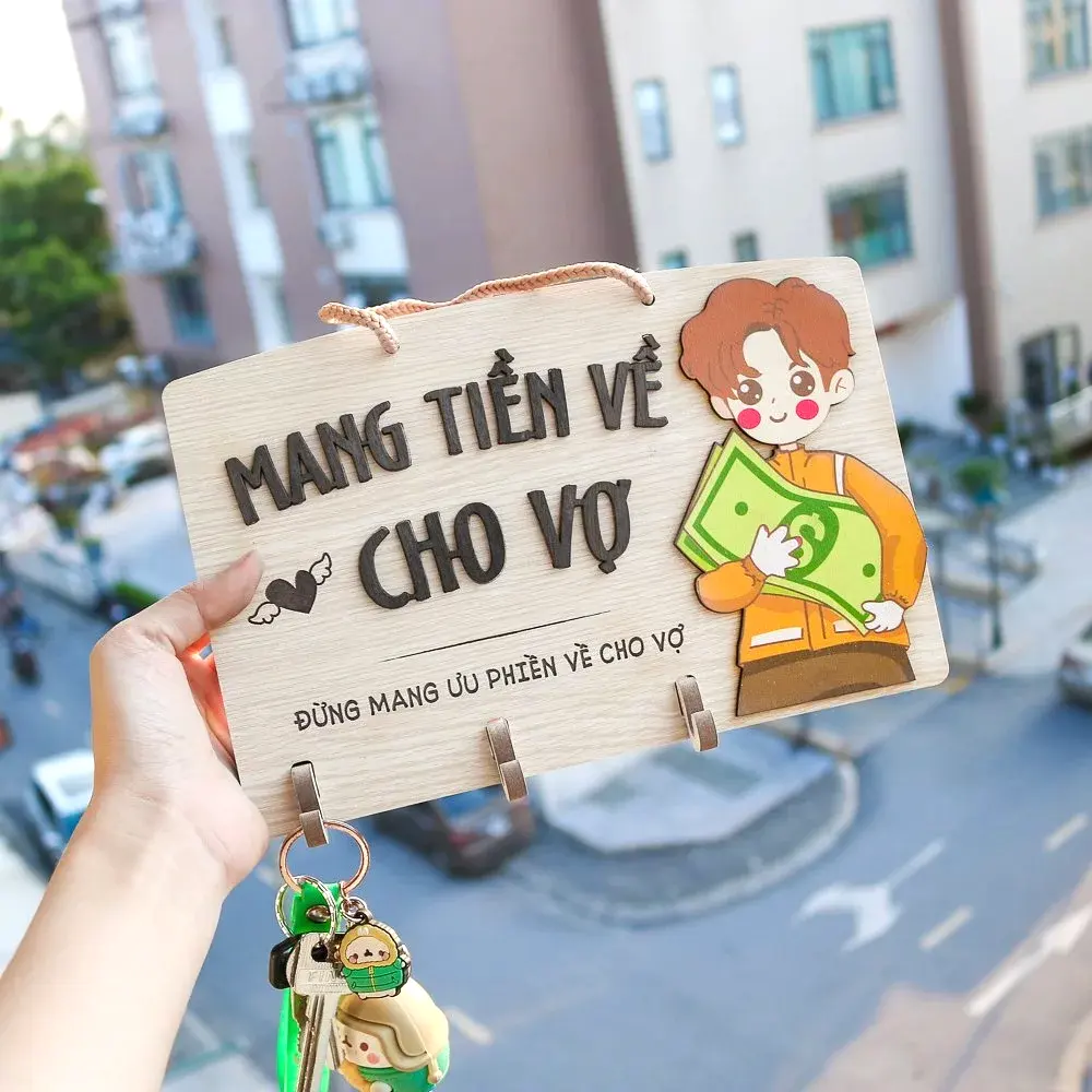 Bảng Gỗ Treo Chìa Khoá Decor Gia Đình Gỗ Trang Trí Phòng Ngủ, Phòng Khách, Phòng Bếp 5 Bảng Gỗ Treo Chìa Khoá Decor Gia Đình Gỗ Trang Trí Phòng Ngủ, Phòng Khách, Phòng Bếp 4