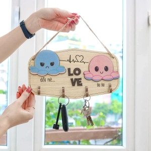 Bảng Gỗ Treo Chìa Khoá Decor Gia Đình Gỗ Trang Trí Phòng Ngủ, Phòng Khách, Phòng Bếp