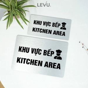 Bảng Hiệu Khu Vực Bếp Trang Trí Nhà Hàng Chỉ Dẫn Khu Vực Nấu Ăn "kitchen Area" ,tặng Kèm Keo Dán 2 Mặt 1