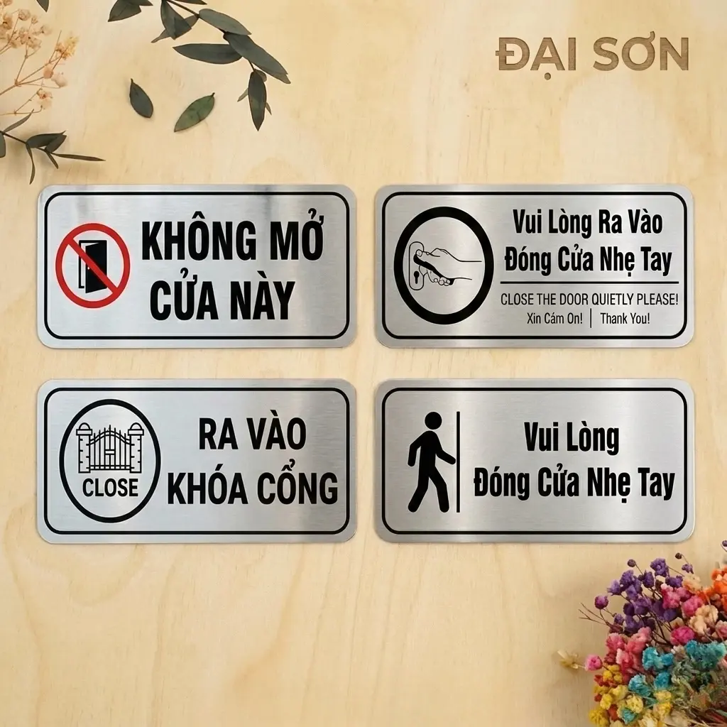 Bảng Hiệu Vui Lòng Đóng Cửa Nhẹ Tay Trang Trí Quán Nhắc Nhở Đóng Cửa ,tặng Kèm Keo Dán 2 Mặt 5 Bảng Hiệu Vui Lòng Đóng Cửa Nhẹ Tay Trang Trí Quán Nhắc Nhở Đóng Cửa ,tặng Kèm Keo Dán 2 Mặt 4