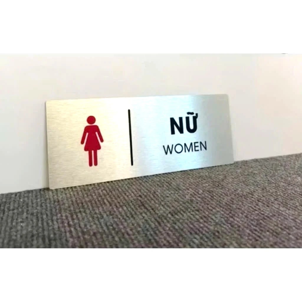 Bảng Men, Women, Bảng Wc, Nhà Vệ Sinh, Bảng Toilet Dán Cửa Phân Biệt Phòng Vệ Sinh Nam Nữ Nền Nhôm Alu Bạc Xước 3 Bảng Men, Women, Bảng Wc, Nhà Vệ Sinh, Bảng Toilet Dán Cửa Phân Biệt Phòng Vệ Sinh Nam Nữ Nền Nhôm Alu Bạc Xước 2