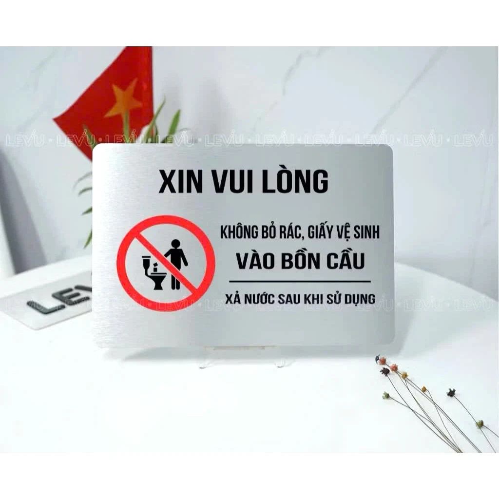 Bảng Men, Women, Bảng Wc, Nhà Vệ Sinh, Bảng Toilet Dán Cửa Phân Biệt Phòng Vệ Sinh Nam Nữ Nền Nhôm Alu Bạc Xước 2