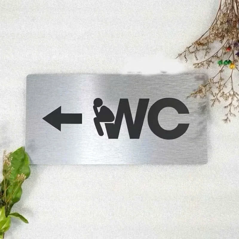 Bảng Men, Women, Bảng Wc, Nhà Vệ Sinh, Bảng Toilet Dán Cửa Phân Biệt Phòng Vệ Sinh Nam Nữ Nền Nhôm Sang Trọng 4