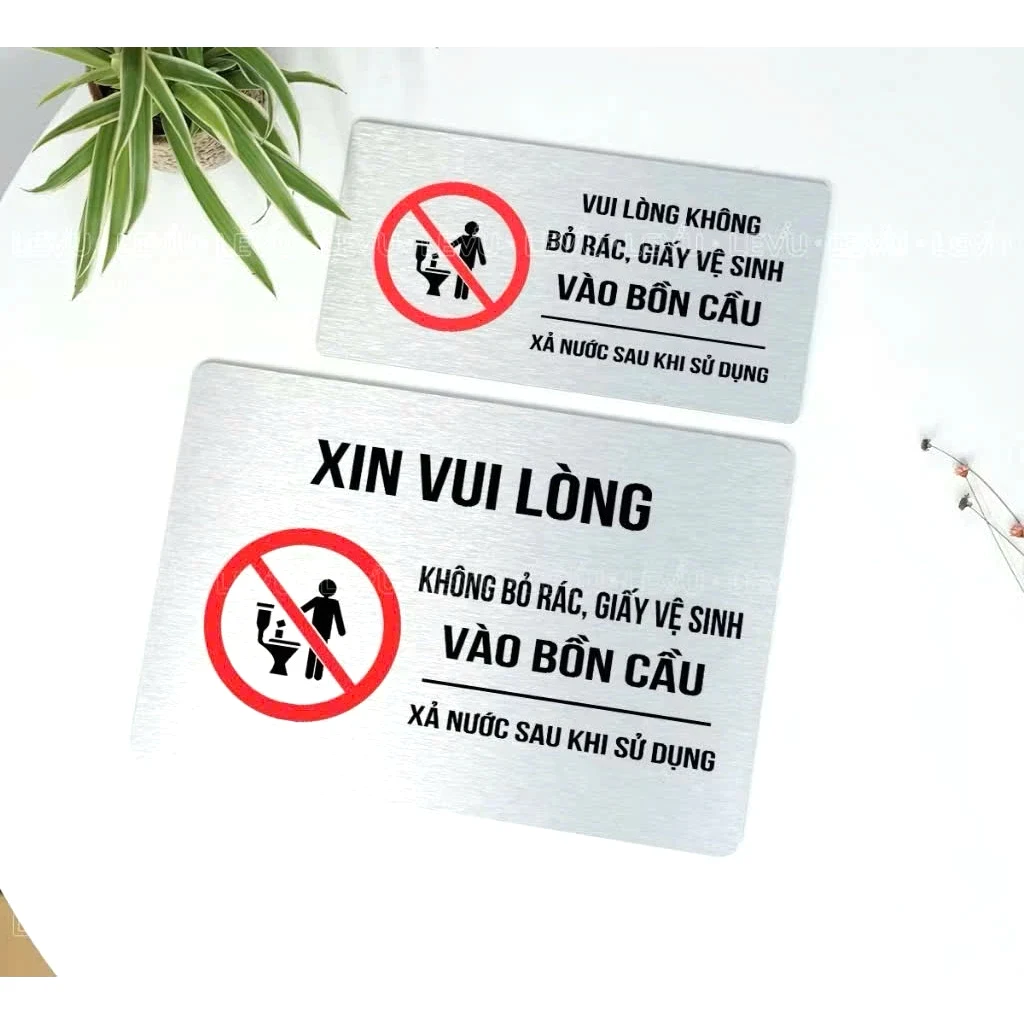 Bảng Men, Women, Bảng Wc, Nhà Vệ Sinh, Bảng Toilet Dán Cửa Phân Biệt Phòng Vệ Sinh Nam Nữ Nền Nhôm Alu Bạc Xước 5