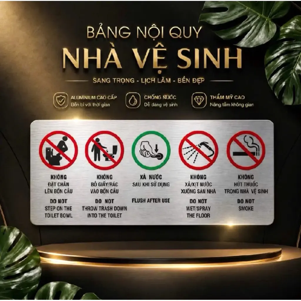 Bảng Nội Quy Nhà Vệ Sinh, Nhắc Nhở, Biển Báo Trong Toilet, Wc Chất Liệu Alu Nhôm Siêu Bền In Uv Sắc Nét Khổ 20x30 Cm 6 Bảng Nội Quy Nhà Vệ Sinh, Nhắc Nhở, Biển Báo Trong Toilet, Wc Chất Liệu Alu Nhôm Siêu Bền In Uv Sắc Nét Khổ 20x30 Cm 5