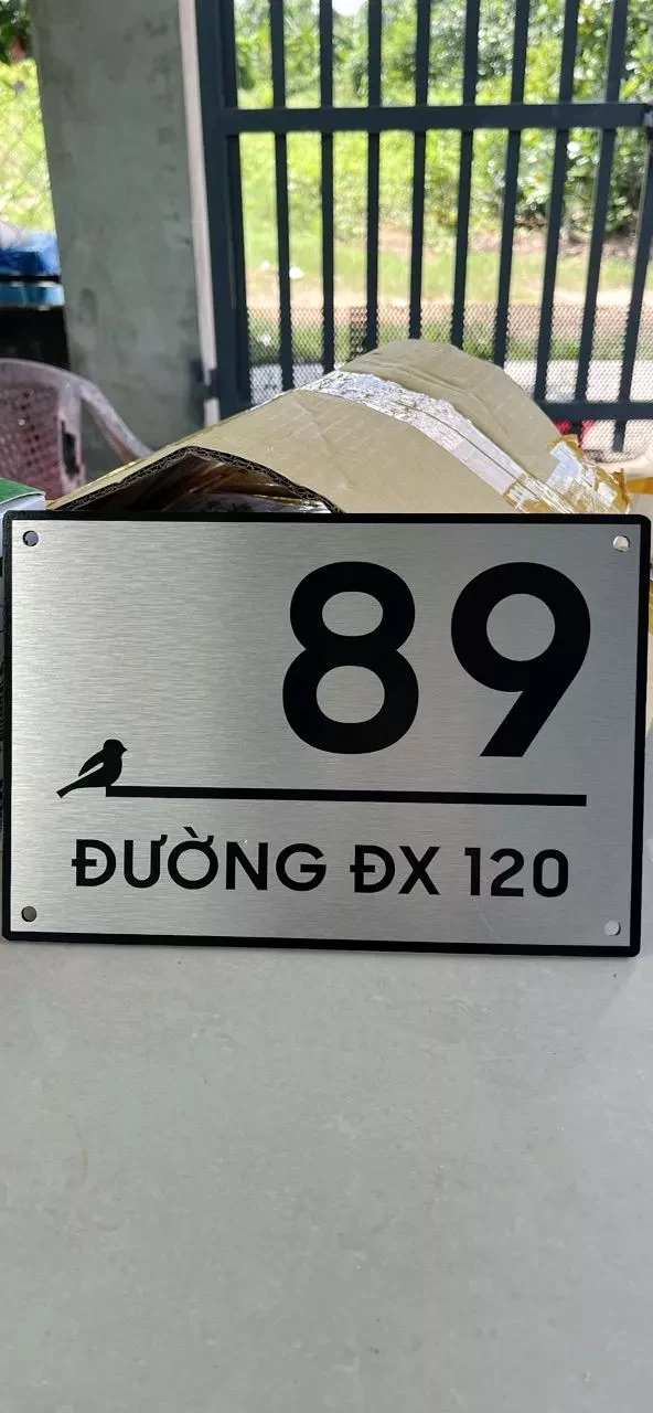 Bảng Số Nhà Alu Bạc Xước,in UV Bền Đẹp, Nội Dung Làm Theo Yêu Cầu. Thiết Kế Miễn Phí, Miển Phí Ship 7