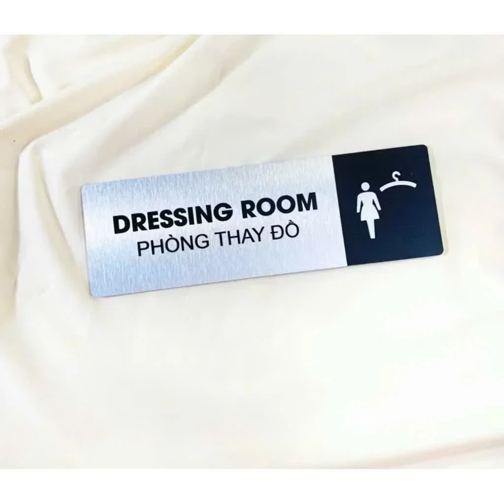 Bảng Tên Phòng Chức Danh Dán Cửa Chất Liệu Nhôm Bạc Alu Cao Cấp , Biển Phòng Ban, Biển Chức Danh 1
