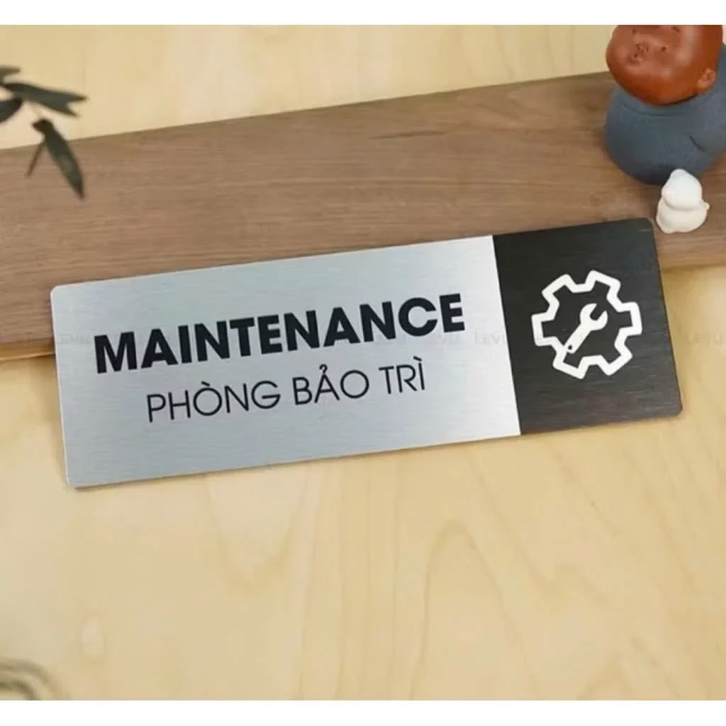 Bảng Tên Phòng Chức Danh Dán Cửa Chất Liệu Nhôm Bạc Alu Cao Cấp , Biển Phòng Ban, Biển Chức Danh 4