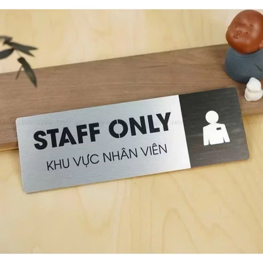 Bảng Tên Phòng Chức Danh Dán Cửa Chất Liệu Nhôm Bạc Alu Cao Cấp , Biển Phòng Ban, Biển Chức Danh 6