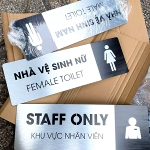 Bảng Tên Phòng Chức Danh Dán Cửa Chất Liệu Nhôm Bạc Alu Cao Cấp , Biển Phòng Ban, Biển Chức Danh