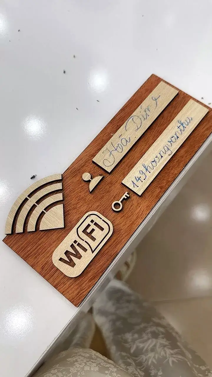 Bảng Wifi Password Decor Bảng Tên Gỗ Ghi Thông Tin Wifi Free Trang Trí Quán 1